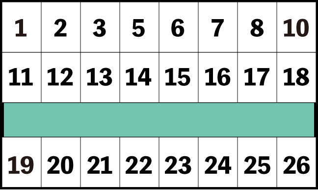 区画図 １聖地　全24区画